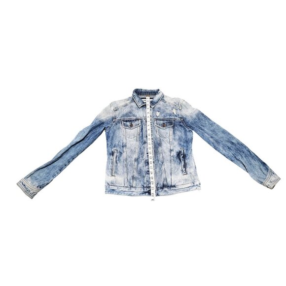 Express Jeans Light Wash Denim Jacket S - Picture 4 of 9